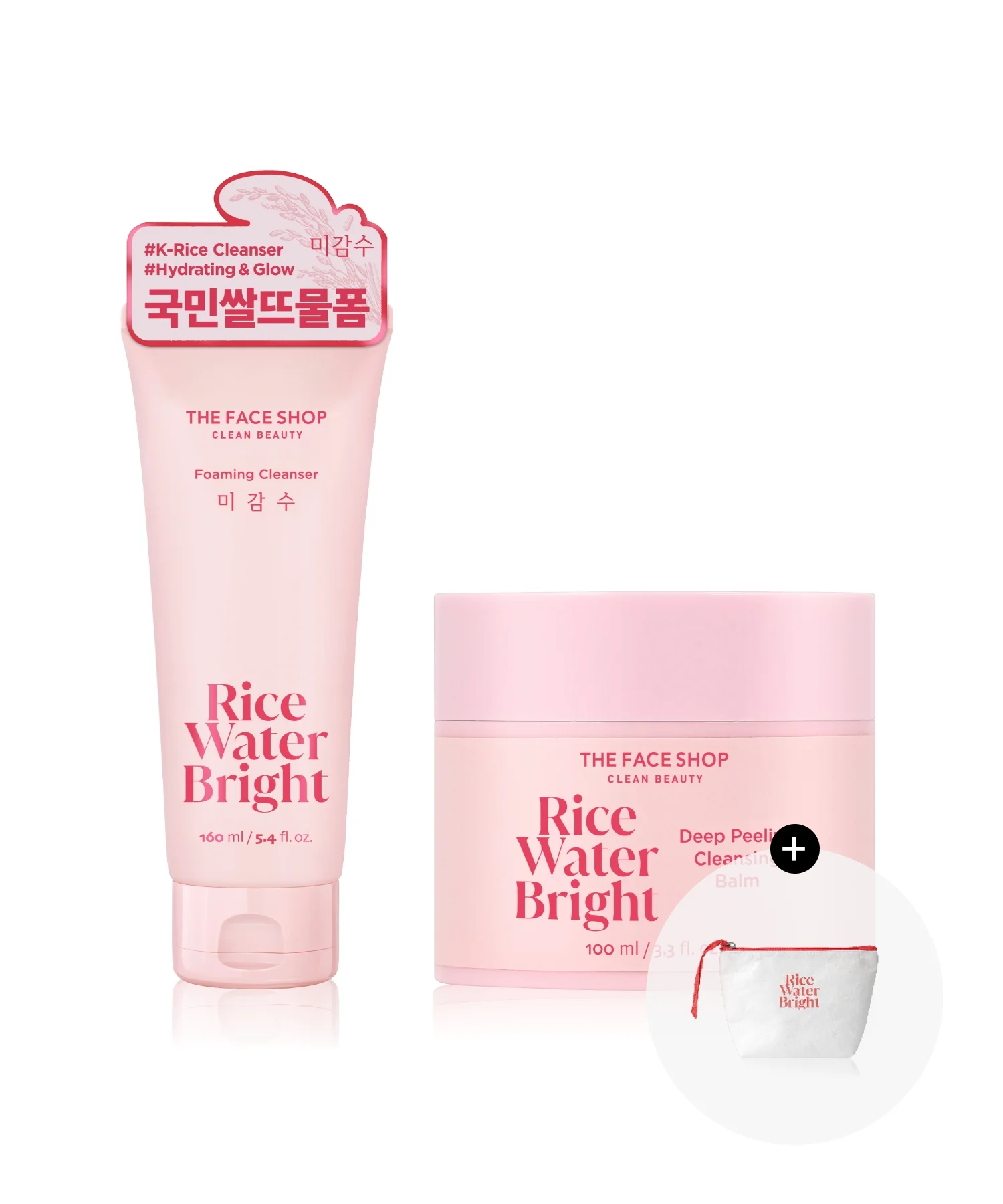 더페이스샵 미감수 브라이트 딥 필링 클렌징 밤 100ml + 미감수 브라이트 클렌징 폼 160ml