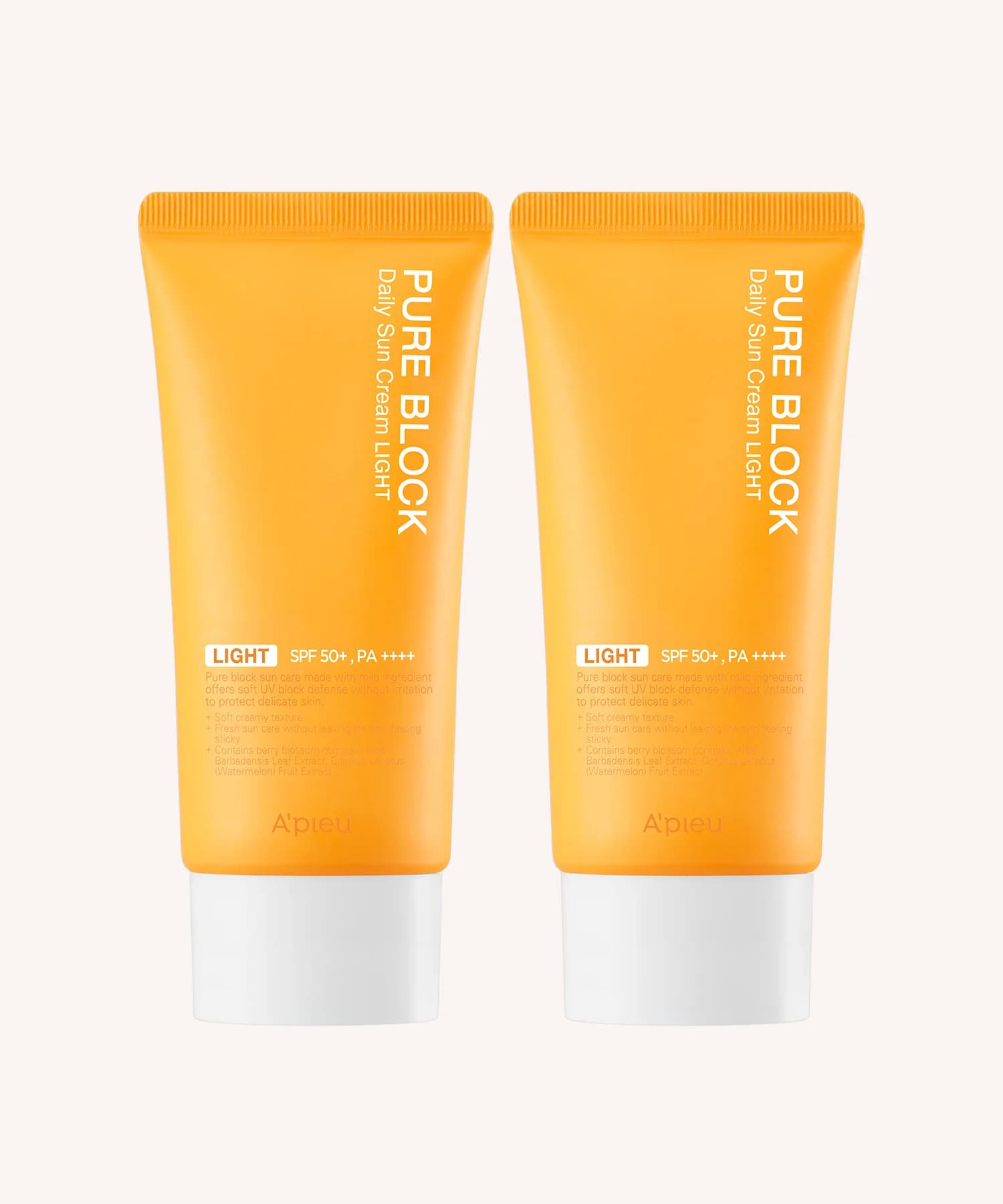 (2개)퓨어블록 내추럴 데일리 선크림 라이트(SPF50+)